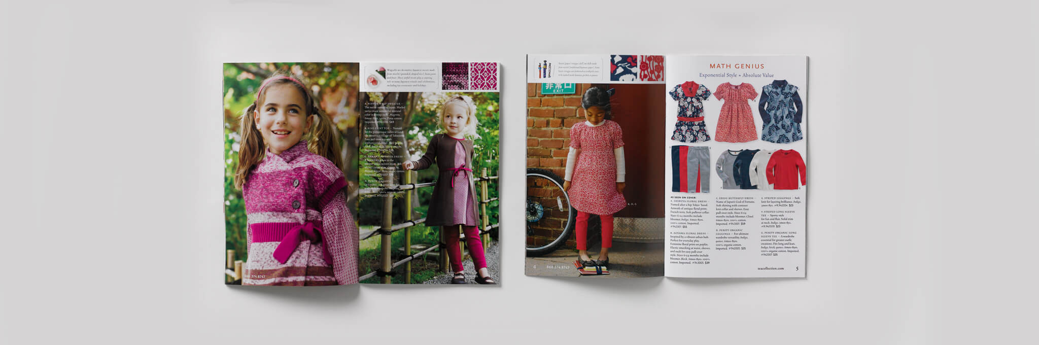 2 open catalogs featuring children and children's clothing