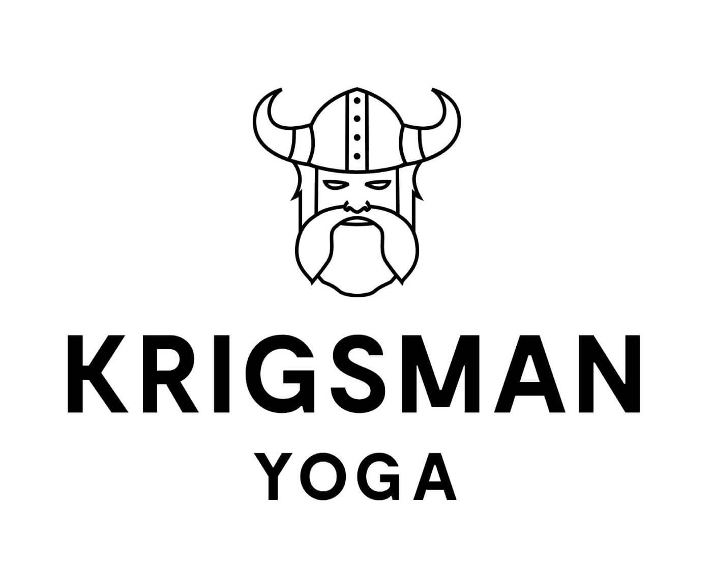 Viking logo mark with Krigsman Yoga logotype.