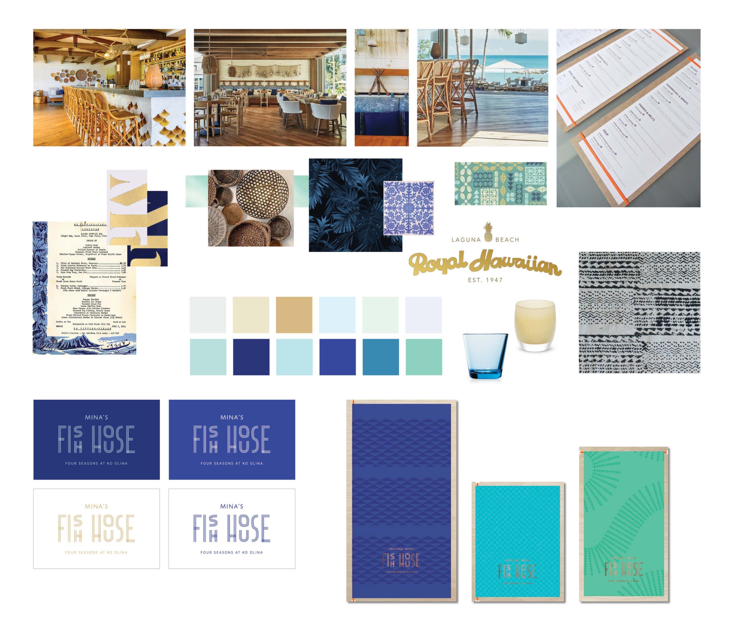 Mina Fish House mood board 1